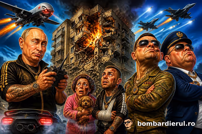 DRONA RUSEASCĂ A BOMBARDAT GALAȚIUL! Bloc spulberat, oameni răniți, F-16-urile n-au reușit s-o oprească!