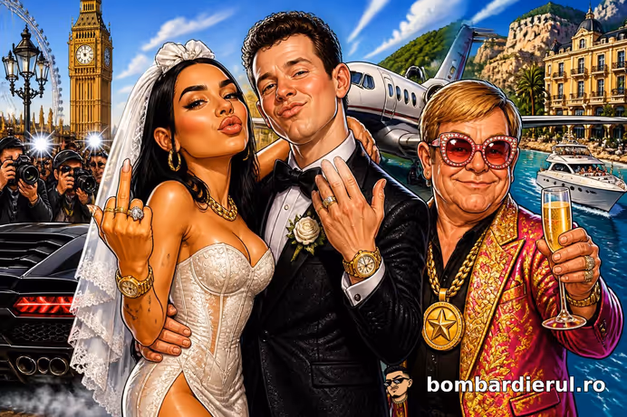 NUNTĂ DE MILIOANE! Dua Lipa s-a măritat cu Callum Turner la Londra, apoi pleacă trei zile în Sicilia cu Elton John!