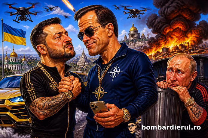ATAC CU DRONE LA SANKT PETERSBURG! Zelenski și Rutte, față în față la Kiev: „Răspunsul e drept”. Rușii, cu fum în fața forumului!