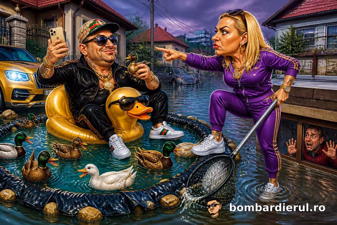 ¡El estanque del loco! Un tipo se hizo un lago de patos en terreno público y anegó todo el barrio en Câmpulung
