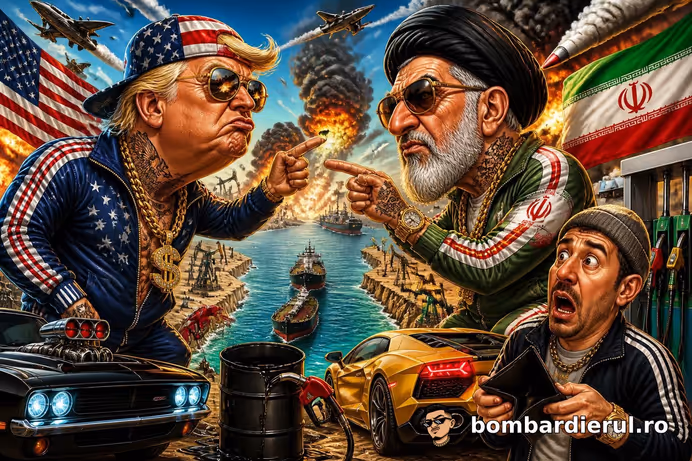 RĂZBOI TOTAL! Trump și Iranul își dau în cap de rup, iar noi stăm și ne uităm la benzină cum crește!