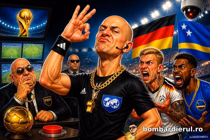 SCANDAL MONDIAL! Arbitrul Shaun Evans, prins cu gestul „White Power” în timpul meciului Germania  -  Curaçao! FIFA anchetează!