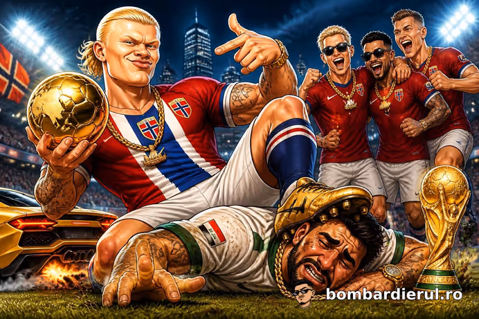 DUBLĂ HAALAND ȘI NORVEGIA ZBOARĂ! Irakul, făcut praf pe Boston Stadium, frate!