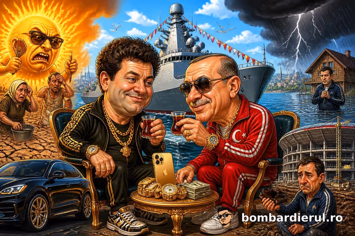 ȘOC LA ISTANBUL! Nicușor Dan și Erdoğan la taclale, în timp ce România e prăjită de soare și udă leoarcă. Iar noua corvetă e pe apă, da' la noi e secetă de bani!