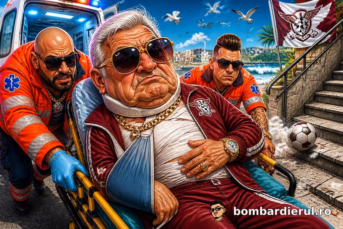 DRAMĂ PE LITORAL! Rică Răducanu, legenda Rapidului, rupt pe scări la Mangalia! Două coaste și umărul, praf!