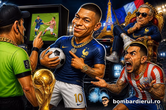 NEAM, CE CHINUIT A FOST! Franța lui Mbappe a scăpat ca prin urechile acului cu Paraguay! Penalty după VAR, gata să ia foc!
